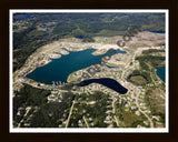 Aerial image of [5122] Hidden Lake in Livingston, MI with Black Wood frame