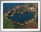 Aerial image of [536] McClish Lake with Silver Metal frame