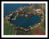 Aerial image of [536] McClish Lake with Black Metal frame