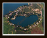 Aerial image of [536] McClish Lake with Black Wood frame