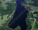 Aerial image of [53] Ben-way Lake in Antrim, MI with Canvas Wrap frame