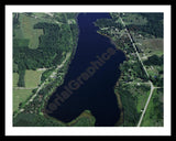 Aerial image of [53] Ben-way Lake in Antrim, MI with Black Metal frame