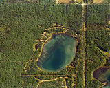 Aerial image of [540] Mench Lake in Lake, MI with Canvas Wrap frame