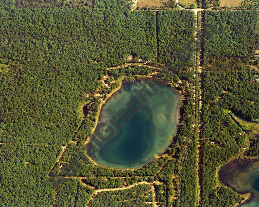 Aerial image of [540] Mench Lake in Lake, MI with No frame