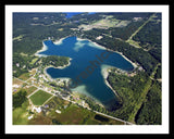 Aerial image of [5414] Bills Lake in Newaygo, MI with Black Metal frame