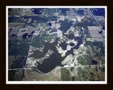 Aerial image of [5423] Lake Diane in Hillsdale, MI with Black Wood frame