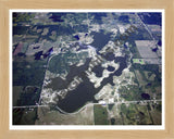 Aerial image of [5423] Lake Diane in Hillsdale, MI with Natural Wood frame