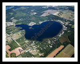 Aerial image of [5428] Bass Lake in Kent, MI with Black Metal frame