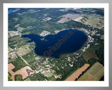 Aerial image of [5428] Bass Lake in Kent, MI with Silver Metal frame