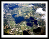 Aerial image of [5429] Baw Beese Lake in Hillsdale, MI with Black Metal frame