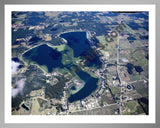 Aerial image of [5430] Clear Lake in Steuben, IN with Silver Metal frame