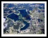 Aerial image of [5430] Clear Lake in Steuben, IN with Black Metal frame