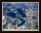 Aerial image of [5430] Clear Lake in Steuben, IN with Black Wood frame