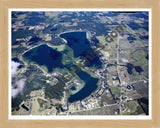 Aerial image of [5430] Clear Lake in Steuben, IN with Natural Wood frame