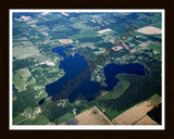 Aerial image of [5432] Miner Lake in Allegan, MI with Black Wood frame