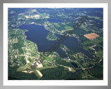 Aerial image of [5433] Paw Paw Lake in Berrien, MI with Silver Metal frame