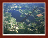 Aerial image of [5433] Paw Paw Lake in Berrien, MI with Cherry Wood frame