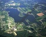 Aerial image of [5433] Paw Paw Lake in Berrien, MI with Canvas Wrap frame