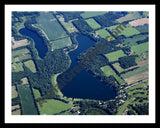 Aerial image of [5434] Selkirk Lake in Allegan, MI with Black Metal frame