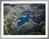 Aerial image of [5435] Cobb Lake in Barry, MI with Silver Metal frame