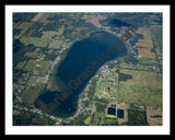 Aerial image of [5475] Duck Lake in Calhoun, MI with Black Metal frame