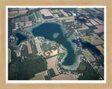 Aerial image of [5477] Fishers Lake in St Joseph, MI with Natural Wood frame