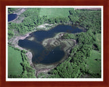 Aerial image of [548] Middle Lake in Kent, MI with Cherry Wood frame