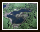 Aerial image of [548] Middle Lake in Kent, MI with Black Wood frame