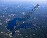 Aerial image of [5503] Croton Hardy Dam in Newaygo, MI with Canvas Wrap frame