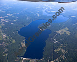 Aerial image of [5504] Hardy Dam Pond in Newaygo, MI with Canvas Wrap frame