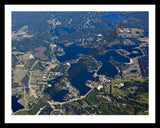 Aerial image of [5505] Canadian Lakes in Mecosta, MI with Black Metal frame