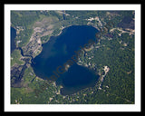 Aerial image of [5507] Blue Lake in Mecosta, MI with Black Metal frame