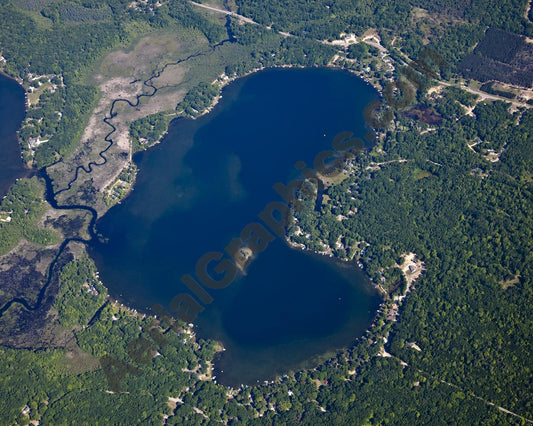 Aerial image of [5507] Blue Lake in Mecosta, MI with No frame