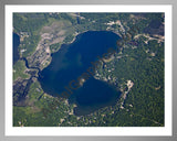 Aerial image of [5507] Blue Lake in Mecosta, MI with Silver Metal frame