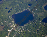 Aerial image of [5510] Pretty Lake in Mecosta, MI with Canvas Wrap frame