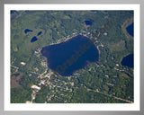 Aerial image of [5510] Pretty Lake in Mecosta, MI with Silver Metal frame