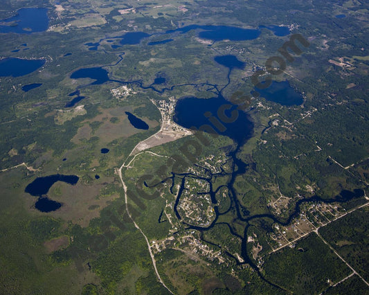 Aerial image of [5511] Tubbs Lake in Mecosta, MI with No frame