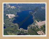 Aerial image of [5512] Chippewa Lake in Mecosta, MI with Natural Wood frame