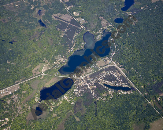 Aerial image of [5515] Grass Lake in Clare, MI with No frame