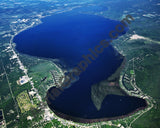 Aerial image of [5517] Houghton Lake (Looking North) in Roscommon, MI with Canvas Wrap frame