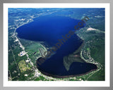 Aerial image of [5517] Houghton Lake (Looking North) in Roscommon, MI with Silver Metal frame