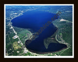 Aerial image of [5517] Houghton Lake (Looking North) in Roscommon, MI with Black Wood frame