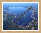 Aerial image of [5518] Houghton Lake (Looking South) in Roscommon, MI with Natural Wood frame