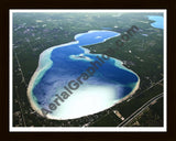 Aerial image of [5519] Higgins (Looking South) in Roscommon, MI with Black Wood frame