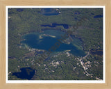 Aerial image of [5523] Clear Lake in Ogemaw, MI with Natural Wood frame