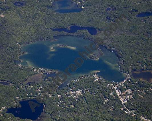 Aerial image of [5523] Clear Lake in Ogemaw, MI with No frame