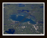 Aerial image of [5523] Clear Lake in Ogemaw, MI with Black Wood frame