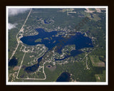 Aerial image of [5525] Lake Ogemaw in Ogemaw, MI with Black Wood frame