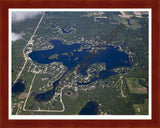 Aerial image of [5525] Lake Ogemaw in Ogemaw, MI with Cherry Wood frame