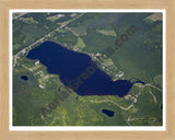 Aerial image of [5526] Hardwood Lake in Ogemaw, MI with Natural Wood frame